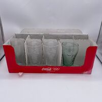 Coca-Cola Rio 2016 Olympic Games 9-Piece Glass Set Collectible Glassware