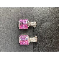 Ladies 9ct White Gold Clip On Earrings Elegant Comfortable Fine Jewellery