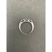 Ladies 9ct White Gold Cubic Zirconia Ring