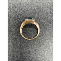 Ladies 9ct Yellow Gold Blue Gemstone Ring Fine Jewellery 4.0 Grams Size UK O