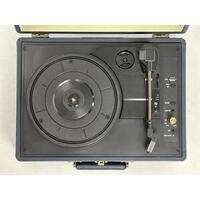 Flea Market Suitcase Turntable (Navy) Vintage Style 3 Speeds Auto-Stop Portable