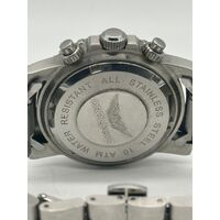 Orologio All Stainless Steel Men’s Watch 10 ATM Water Resistant Silver Band