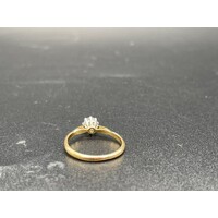 Ladies Solid 18ct Yellow Gold Diamond Ring Fine Jewellery 2.5 Grams Size UK P