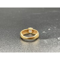 Ladies 18ct Yellow Gold CZ Ring (Pre-Owned)