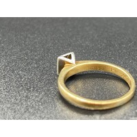 Ladies Solid 18ct Yellow Gold Diamond Ring Fine Jewellery 3.5 Grams Size UK M