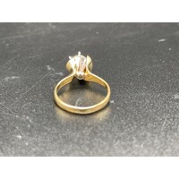 Ladies 18ct Yellow Gold Cubic Zirconia Ring (Pre-Owned)