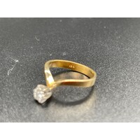 Ladies 18ct Yellow Gold Diamond Ring (Pre-Owned)