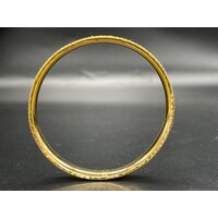 Ladies 22ct Yellow Gold Round Bangle (Pre-Owned)