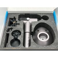 Hyper Impact Percussion Massager 81907 Black Portable Design with 5 Attachments