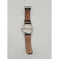 Citizen Eco-Drive Black Dial Black Leather Band Men's Analog Watch BU3020-15E