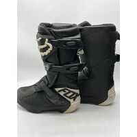 Fox Racing Comp MX Boots Youth Size Y4 Black White (Pre-owned)