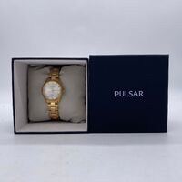 Pulsar Ladies Stainless Steel Analog Gold Watch VJ21-X164 10ATM WR