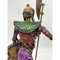 Egyptian Style Undead Knight with Glaive and Skull Shield Statue (Pre-owned)