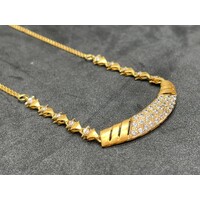 Ladies 21ct Yellow Gold Fancy Link Necklace (Pre-Owned)