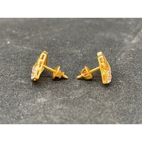Ladies 21ct Yellow Gold Earrings (Pre-Owned)