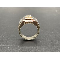 Mens 14ct White Gold Diamond Ring (Pre-Owned)