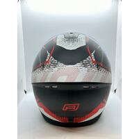 Rjays Dominator II Matte White/Red Helmet Size Large with Manual (Pre-owned)