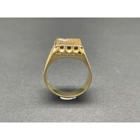 Mens 18ct Yellow Gold Diamond Ring (Pre-Owned)