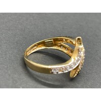 Ladies 18ct Yellow Gold Cubic Zirconia Ring (Pre-Owned)