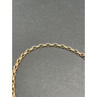 Ladies 9ct Yellow Gold Oval Belcher Bracelet (Pre-Owned) Link