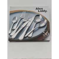 Alex Liddy Aquis Stainless Steel 56 Piece Cutlery Set (New Never Used)