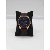 Armani Exchange AX2508 Men’s Blue Rose Gold Chronograph Watch in Leather Band