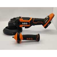 AEG 18V 125mm Fusion Switch Angle Grinder BEWS18125BLP – Skin Only (Pre-owned)