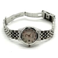 Citizen Quartz WR 50m Silver Tone Stainless Steel Crystal Dress Watch (Preowned)