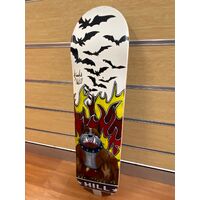 Frankie Hill Artist Series 4-50 Custom Bulldog/Bat Decal Finish Skateboard Deck