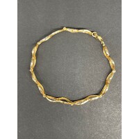 Ladies 18ct Yellow Gold Fancy Link Bracelet (Pre-Owned)