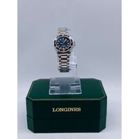 Longines L3 102 4 Admiral 30mm Diver Watch Silver Metal Band Analog Display