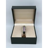 Gucci 1500L Pink Mother of Pearl Rectangular Shaped Analog Display Ladies Watch