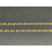 Unisex 9ct Two Tone Gold Fancy Link Necklace (Pre-Owned)
