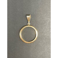 Ladies 9ct Yellow Gold Infinity Circle Pendant (Pre-Owned)