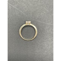 Ladies 9ct Yellow Gold CZ Stone Ring (Pre-Owned)