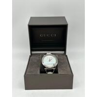 Gucci Chiodo Mother of Pearl Dial Diamond Bangle Bracelet Ladies Watch