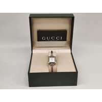 Gucci Swiss Made 1900L Stainless Steel Square Case Ladies Watch with Box