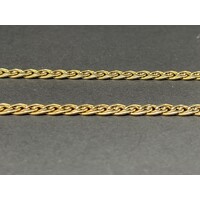 Unisex 9ct Yellow Gold Double Curb Link Necklace (Pre-Owned)
