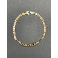 Ladies Solid Yellow Gold Anchor Link Bracelet (Pre-Owned)