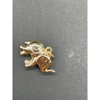 Unisex 9ct Yellow Gold Nose Up Elephant (Pre-Owned)
