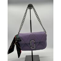 Marc Jacobs Quilted Shoulder Bag Purple H934L01RE22 Diamond Shaped Pattern 
