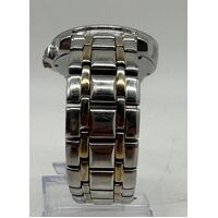 Seiko Solar Two Tone Black Dial Analogue Stainless Steel Men’s Watch