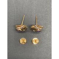 Ladies 18ct Yellow Gold Stud Earrings (Pre-Owned)
