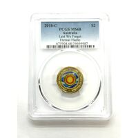 Australia PCGS MS68 2018 C $2 Lest We Forget Eternal Flame Collectable Coin