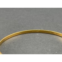 Ladies 22ct Yellow Gold Round ORO Bangle (Pre-Owned)