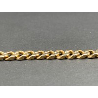 Mens 18ct Yellow Gold Curb Link ID Bracelet (Pre-Owned)