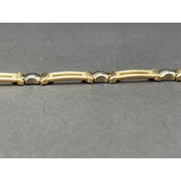 Ladies 9ct Yellow Gold Fancy Bar Link Bracelet
