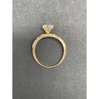 Ladies 18ct Yellow Gold Cubic Zirconia Ring