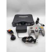 Nintendo 64 Console NUS-001 (EUR) Charcoal Grey + Controller + Cables (Preowned)