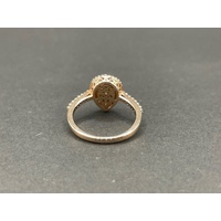 Ladies 9ct Rose Gold Pear Shape Ring